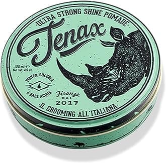 Ultra Strong Shine Pomade, 125ml, Pomade for Men with Extra Strong Hold and Shine, Water-Based Men's Hair Wax for a Solid, Frizz-Free Hairstyle, Suitable for all Hair Types