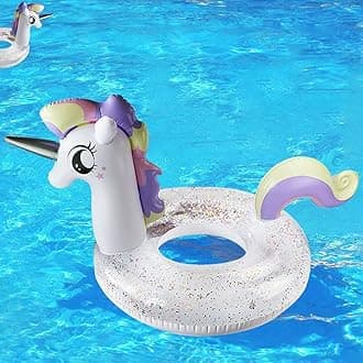 Toddler Pool Floats, Kids Adult Inflatable Float Raft with Handle, Water Swim Beach Floaties Toys Party Supplies, Baby Swimming Ring for 2-8 Years Old Kid