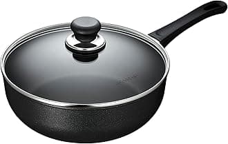 Scanpan Classic Deep Sauté Pan with Lid, 26 cm, Cast Aluminium, Black, 2 Units
