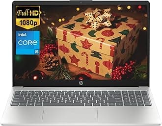 HP 15.6" FHD Business Laptop, 12th Generation 10-Core Intel Core i5-1235U Processor, 8GB RAM, 512GB SSD, Intel Iris Xe Graphics, Wi-Fi 6, Bluetooth 5.3, Natural Silver, Windows 11 Home, EAT Mouse pad