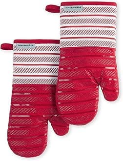 Albany Oven Mitt 2-Pack Set, Passion Red, 7"x13"
