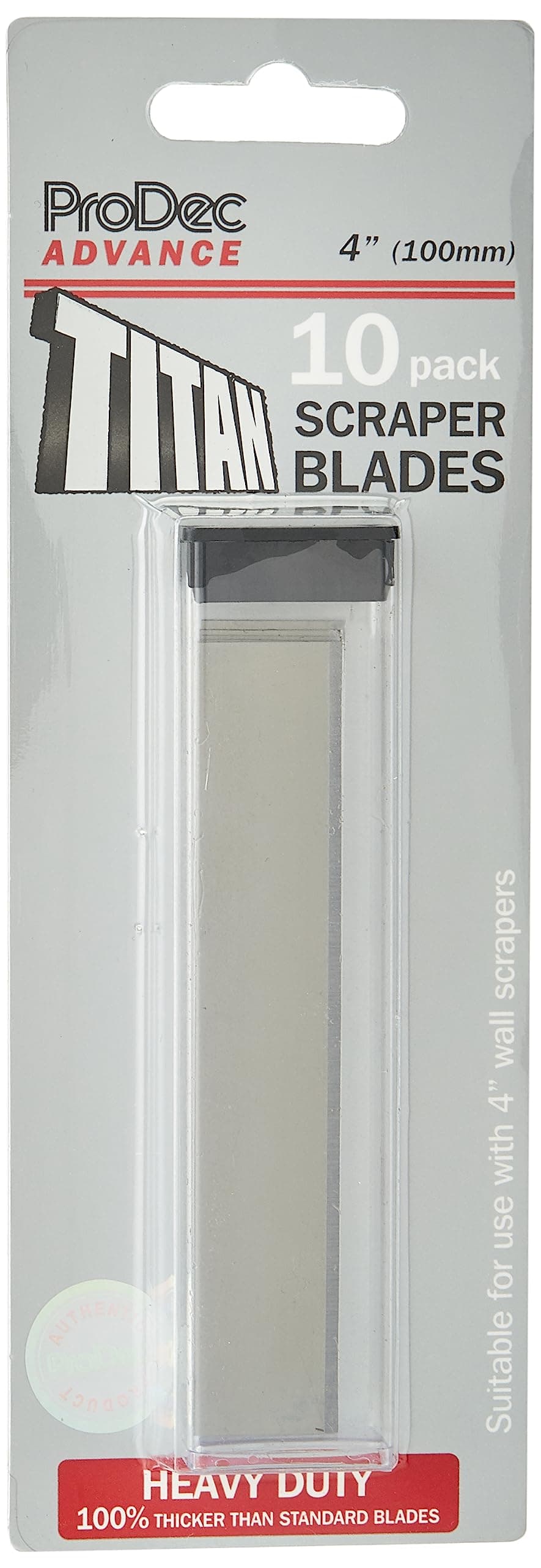 ProDec Advance 10 Pack 4 inch Heavy Duty Double Thickness Replacement Scraper Blades for ProDec Titan Scraper and Other 4 inch Scrapers