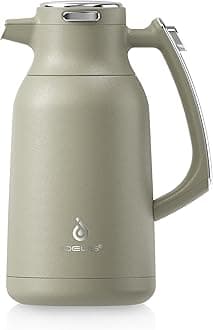 - Thermal Coffee Carafe 68oz (2,000ml), Stainless Steel Double Wall Insulated Vacuum Flask, Water Jug Coffee Server and Beverage Dispenser, Heat and Cold Retention (Celadon, 68oz (2,000ml))