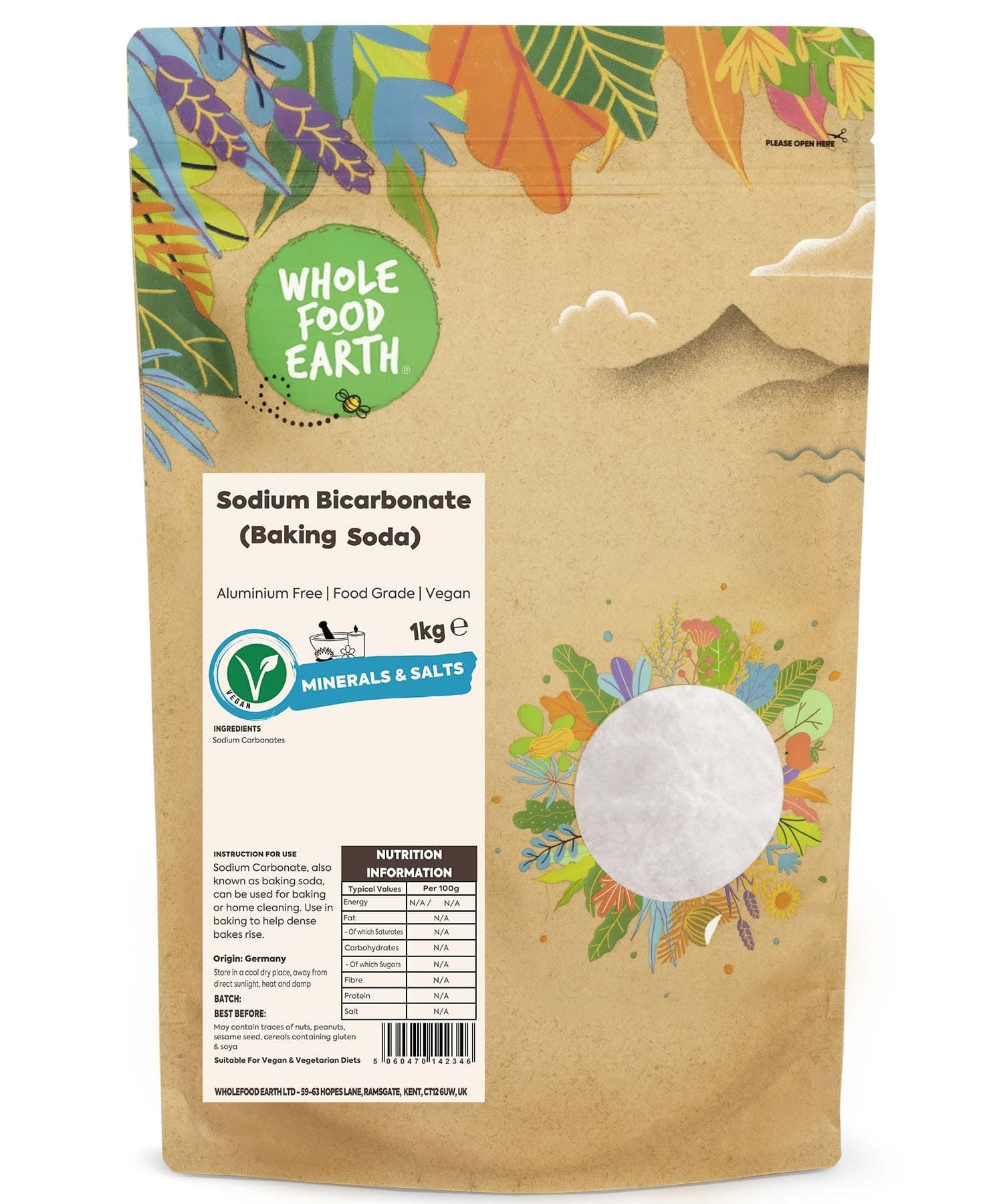 Wholefood Earth - Sodium Bicarbonate Baking Soda 1 kg