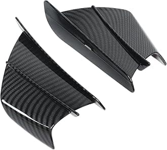 Motorcycle Winglet, Universal ABS Aerodynamic Spoiler Wing with Adhesive Side Air Deflectors Motorcycle Fairing Winglets for YZF R3 R25 Z400 400 CBR