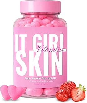 Skin Gummies for Women & Teens – Beauty Vitamin Gummy with Sea Moss, Multi Collagen Peptides, CoQ10, Retinol, Vegan Colostrum, L-Glutathione & Antioxidants for Hydrated, Clear, Acne Free, Glowing Skin