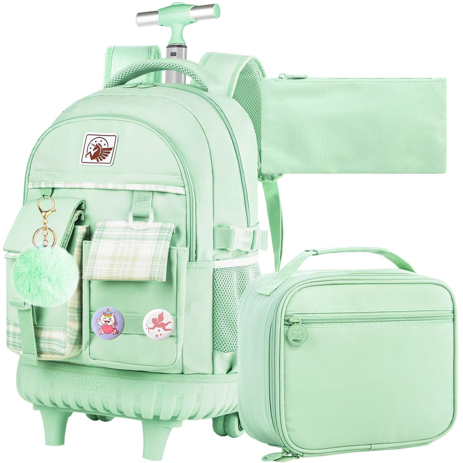 GXTVO Women's Rolling Backpack 3pcs Rolling Backpack Set (pack of 3)