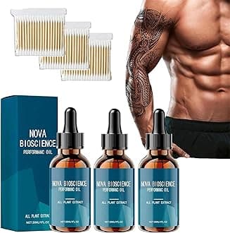 Nova Bioscience Performance Oil for Men, Revitahepa Male Growth Nutrition Drops, Nova Bioscience Complex Men's Drops (3Pcs)