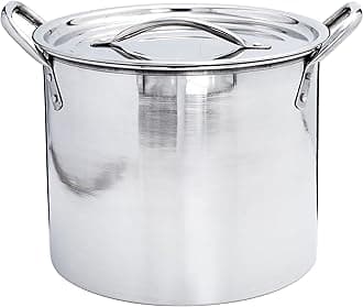 Buckingham Large Stock Pot with Stainless Steel Lid Multi Purpose Boiling Pot for Soups Stews & Brew (15 litres)