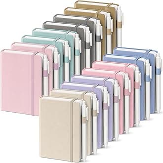 Pocket Small Notebook Journals, 16 Pack (8 Pastel Color) Mini Notebook 3.7x5.7 Journaling Notebooks for Women Men, Hardcover Lined Note Pads with Pens for Work, Business, Travel Journal, Office Supplies