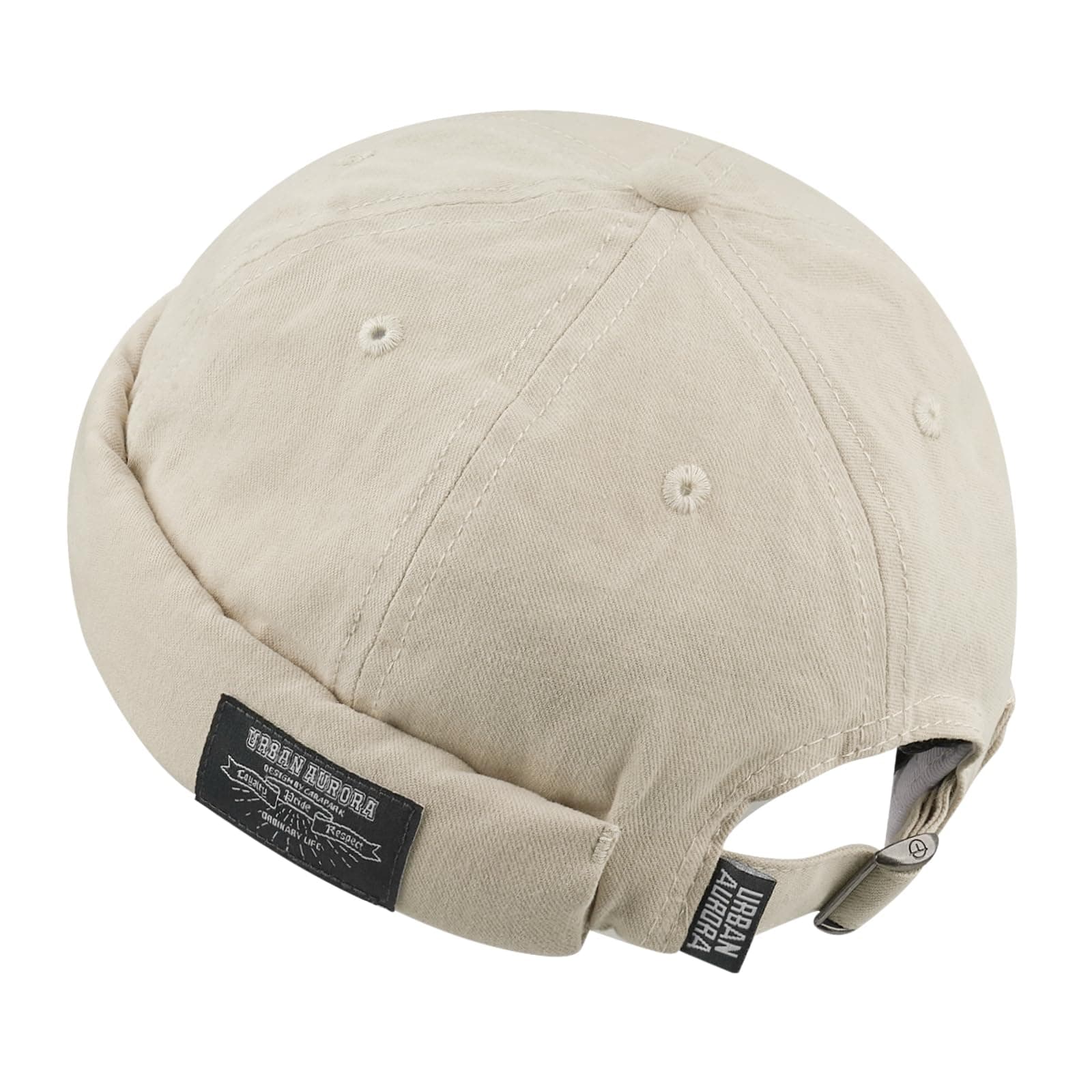 ClakllieBrimless Hats for Men Docker Beanie Cap Retro Strapback Docker Cap Casual Adjustable Worker Sailor Cap Skullcap Men Hats