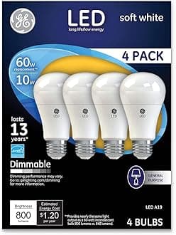GE Lighting 67615 Lighting Bulb 4-Pack Soft White