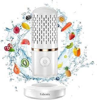 Fruit and Vegetable Cleaning Machine, USB Wireless Food Purifier, Cleaner Device for Washing Fruits, Vegetables, Rice, Meat and Tableware (White)