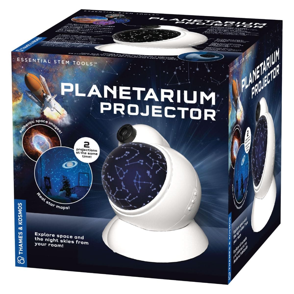 Planetarium Projector, Kids Science Kit, Learning Resources for Astronomy, STEM Toys for Science Experiments, 3 Languages, Age 8+, Blue, White