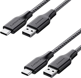 - Braided Type C Fast Charging Cable (Pack Of 2) Unbreakable 3A 1.5M For Smartphones,Tablets,Laptops & Other Type C Devices,Pd Technology,480Mbps Data Sync,Quick Charge 3.0 (Rct-15 Combo)-Black