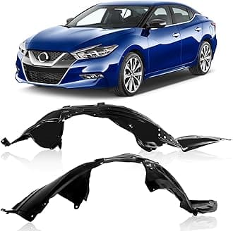 CarPartsDepot Front Set Of Fender Liner Right Passenger & Left Driver Side Splash Guard Inner Compatible With 2009-2014 NISSAN Maxima NI1248119 NI1249119