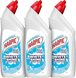 1L, White and Shine Disinfectant Toilet Cleaner Bleach Liquid (Pack of 3)