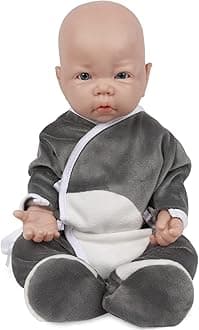 Vollence 17 inch Full Body Silicone Baby Doll That Look Real Boy,Eyes Open Realistic Reborn Real Lifelike Baby Dolls - Boy
