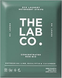 – Laundry Detergent Strips Washing Sheets | Eco Ultra-Concentrated | Non-Bio for Sensitive Skin | Non-Toxic Fragrance | EDC-Free | Lab-Tested | Refreshing Lime Eucalyptus Cucumber | 32 Loads
