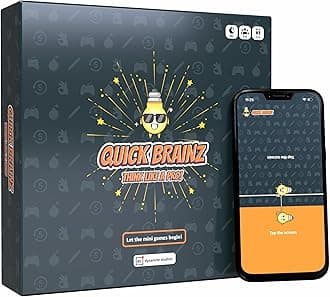 Quick Brainz - Interactive board game with App: Mini Games, Charades, Drawing, Pantomime, and Bomb Party - The Fast Thinking and Interactive Family Game - For 3-6 Players - Family Game Night