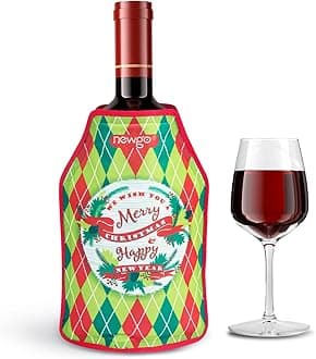 NEWGO Wine Cooler Sleeve Reusable Wine Bottle Cooler Flexible Wine Ice Pack Sleeve Keep Wine Cool and Refreshing for Standard Size Bottles for Red Wine, White Wine & Champagne - Green