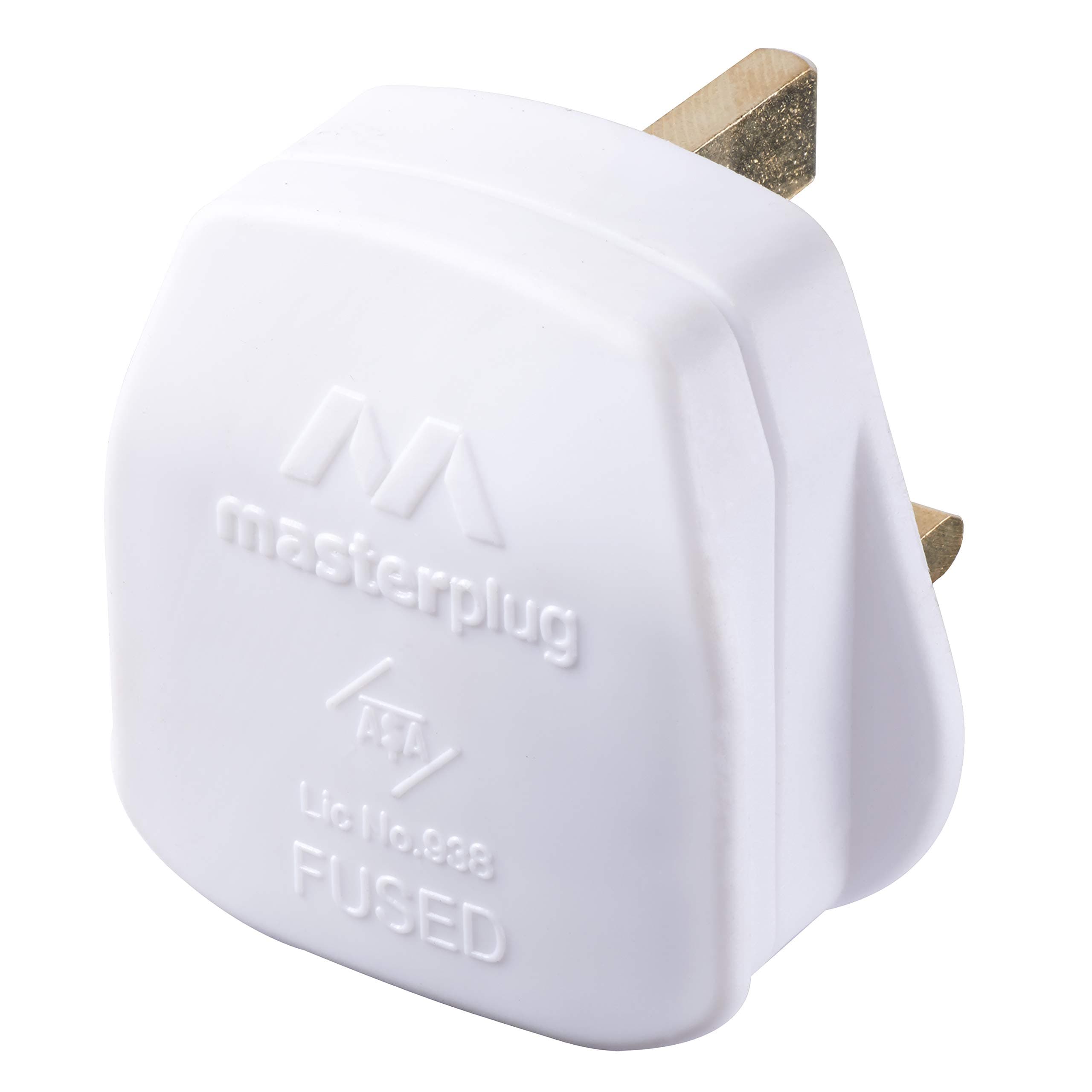 Masterplug PT13W-MP Rewireable 13A Moulded Plug, White