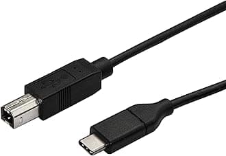 StarTech.com USB C to USB B Printer Cable - 1.6 ft / 0.5m - USB C Printer Cable - USB C to USB B Cable - USB Type C to Type B (USB2CB50CM)