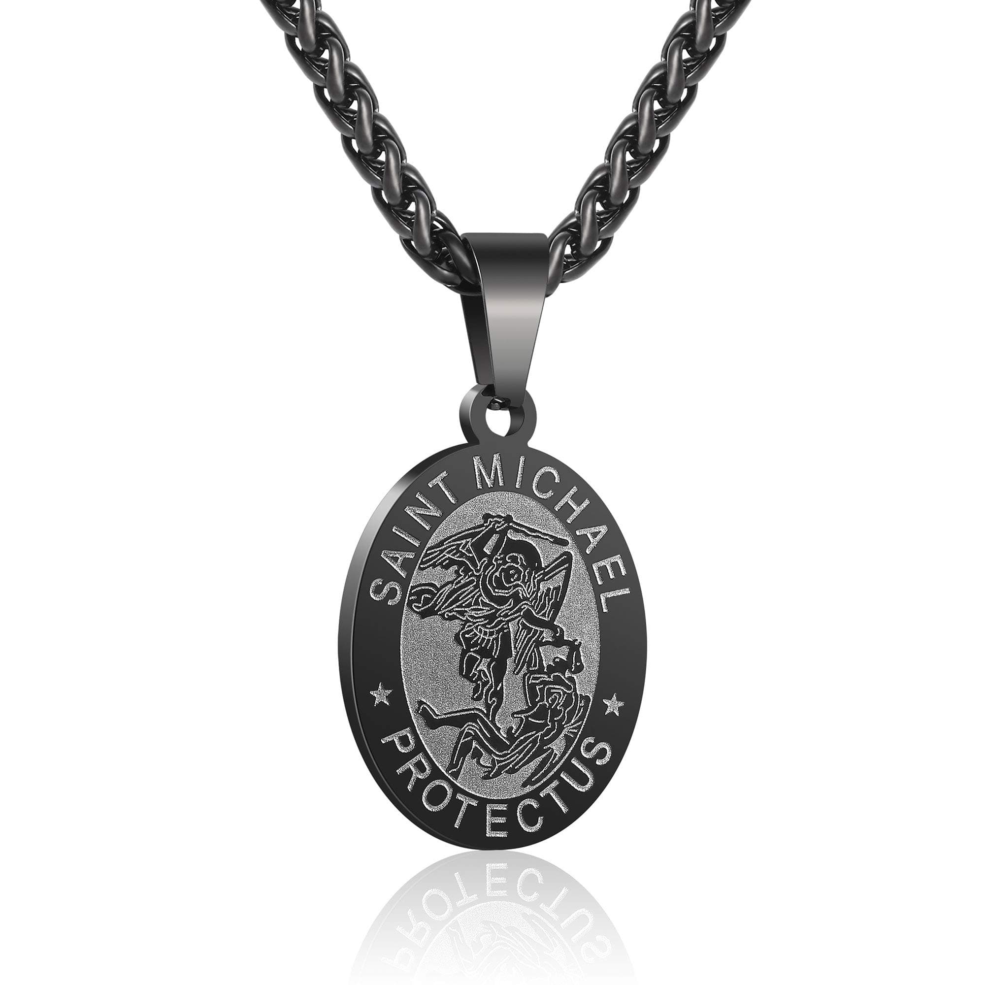 - RS Saint St Michael/Christopher/Jude/Benedict/Joseph/Anthony Medal Necklace for Men Boys 24 In Religious gifts