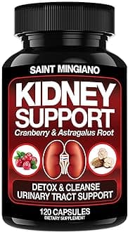 Kidney Support Cleanse Detox & Repair -120 Capsules - Cranberry & Astragalus Root Pills for Women and Men | High Strength Stone Remover Supporting Urinary Tract & Bladder Health