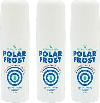 Med-Fit Pain Relief Gel by Polar Frost - Soothe Aches, Sprains, Inflammation, Post-Operative Swelling - Quick Absorbing & Deep Penetrating Relief - 75 Millilitre Pack of 3 Roll on