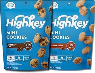 HighKey Sugar Free Cookies Variety 2-Pack - Keto Snack Pack Zero Carb No Sugar Chocolate Chip Cookies + Snickerdoodles Low Carb Snacks Gluten Free Diabetic Snack Dessert Diet Friendly Food Sweets 4oz