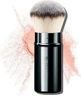 DUcare Retractable Airbrush Kabuki Brush for All Face Makeup & Foundation for Liquid, Cream and Powder Face Makeup With Aluminum Handle
