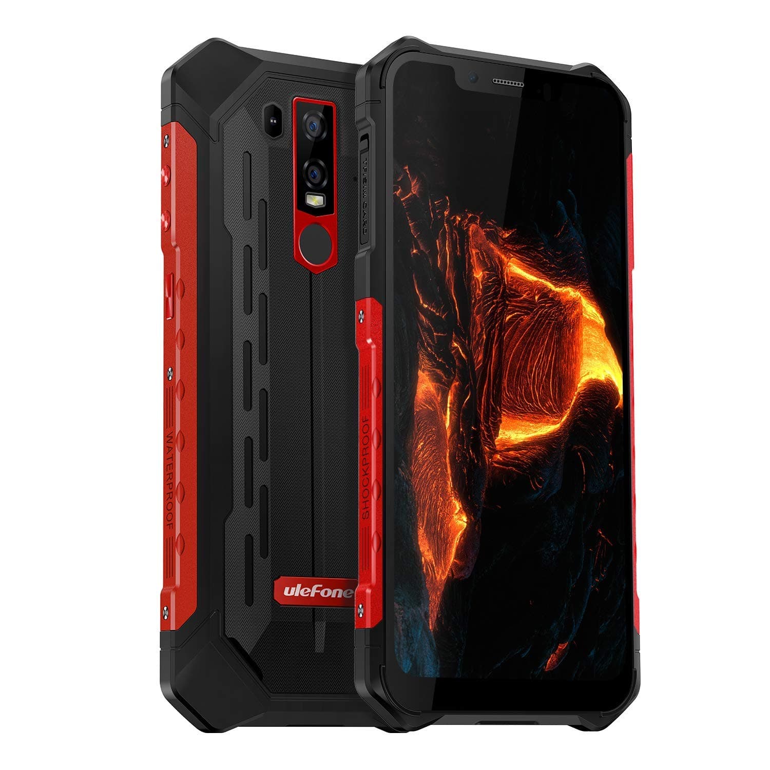 Ulefone Armor 6 IP68 Waterproof Unlocked Cell Phone, Android 8.1 Outdoor Smartphone 6.2" 19:9 FHD+, Helio P60 6GB + 128GB, Dual 4G LTE Global Bands, GPS+GLONASS, 5000mAh Battery, Shockproof (Red)