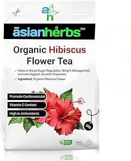 Asian Herbs Hibiscus Leaves Tea - Promoting Heart Wellness & Vitality, Natural Herbal Blend (50grams)