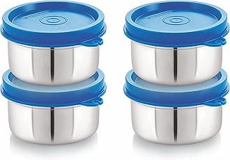 Steellock Flex Stainless Steel Containers Size Deep 150ml x 4 (Blue)