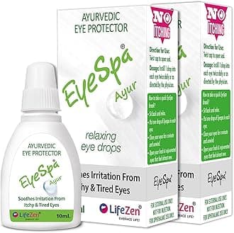 Ayur - Ayurvedic Eye Drop | Relieves Dryness, Redness, Itching, Cooling | daily-use Eye Drop with Triphala, Rose water, Bhringaraj, Honey | 10ML (Pack of 2)