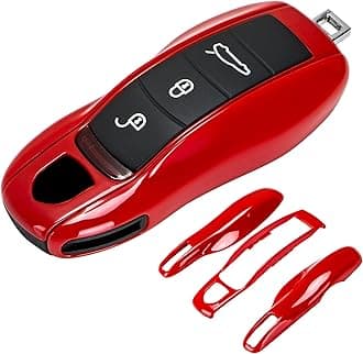 AeroBon 3-Piece Painted Key Cover/Key Fob Shell Cover Compatible with Porsche Key Shell (MK1)