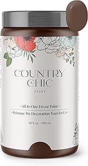 Country Chic Paint Chalk Style - for Furniture, Home Decor, Crafts - Eco-Friendly - All-in-One - No Wax Needed (Quart (32 oz), Leather Bound)