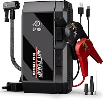 Car Jump Starter with Air Compressor, 4500A 160 PSI Portable Jump Starter Battery Pack (10.0L Gas/8.0L Diesel), 12V Jump Box Car Battery Jump Starter with 80 Starts, QC 3.0, Large Display, Flashlight