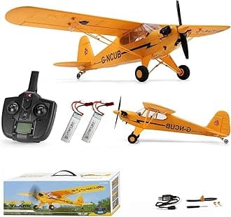 XK A160 J3 RTF Large 25.6-Inch Brushless RC Plane 2.4GHZ 6-AXIS Gyro Remote Control Airplane 5CH EPP Foam World War II Aircraft Model Smart-Fly with Double-Batteries