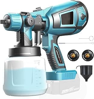 Cordless Paint Sprayer Compatible with Makita 18V Battery, Spray Paint Gun 1000ml, 3 Spray Patterns Paint Sprayer for Walls and Ceilings, Glazes and Fence Spray（Tool only, no battery)