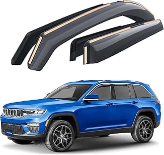 Goodyear Shatterproof in-Channel Window Deflectors for Jeep Grand Cherokee 2022-2026, Rain Guards, Window Visors for Cars, Vent Deflector, Car Accessories, 4 pcs - GY007990