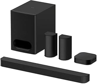 Sony Bravia Theatre System 6(HT-S60) Real 5.1ch 1000W,Dolby Atmos/DTS:X Soundbar Home Theatre with Powerful subwoofer & Wireless Rear Speakers,Voice Zoom3,BCA App, Bluetooth,HDMI eARC