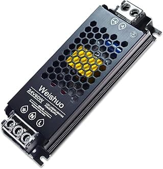 LED Driver 24V 60W 2.5A Transformer IP20 AC 220V to DC 24V Constant Voltage Slim Switching Power Supply for LED Strip Lights and Indoor Lamps