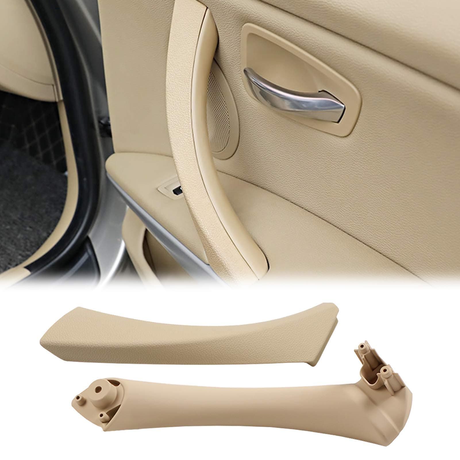 TTCR-IIDoor Handle Replacement Compatible with BMW 3 Series E90/E91 323 325 328 330 335 Sedan&Touring,Right Rear Passenger Door Pull Handle+Door Handle Outer Cover(Right)