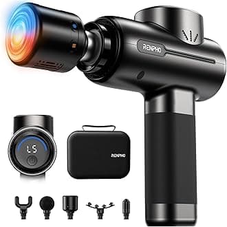 RENPHO Massage Gun with Heat and Cold, Percussion Muscle Deep Tissue Massage Gun Portable with APP, Electric Handheld Massager Gun, Muscle Massager Gun for Men and Women, Active+ Thermacool