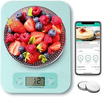 URAMAZ Smart Digital Food Scale for Kitchen Weight Grams and Ounces for Cooking
