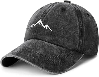 EoslyaBaseball Cap Mens - Peak Embroidery Baseball Hats, Classic Washed Vintage Relaxed Fit Dad Cap Adjustable Strapback Cap for Sports Outdoor Men UK