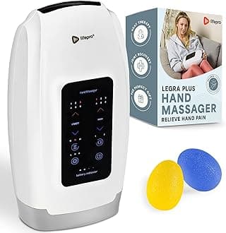 Legra Plus Hand Massager with Heat and Compression - Finger, Wrist, and Palm Massager with 5 Modes - Pressure Point Therapy for Sensitive Hands, Relaxation, and Comfort