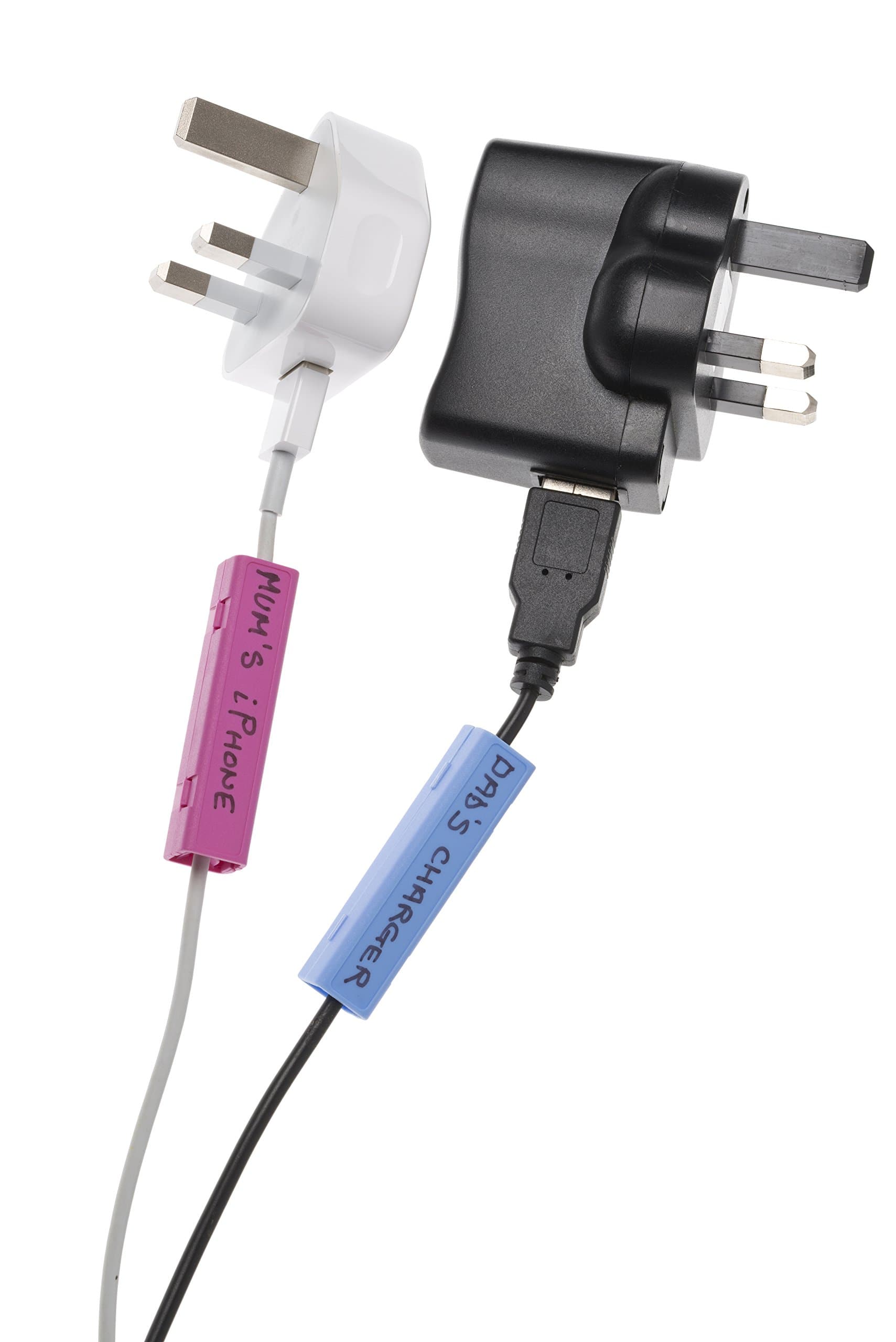 Multi-Pack of 40 Cablebug Clip-On Cable Labels 20 Small to fit cables 2mm to 5mm and 20 Large to fit cables 5mm to 7mm